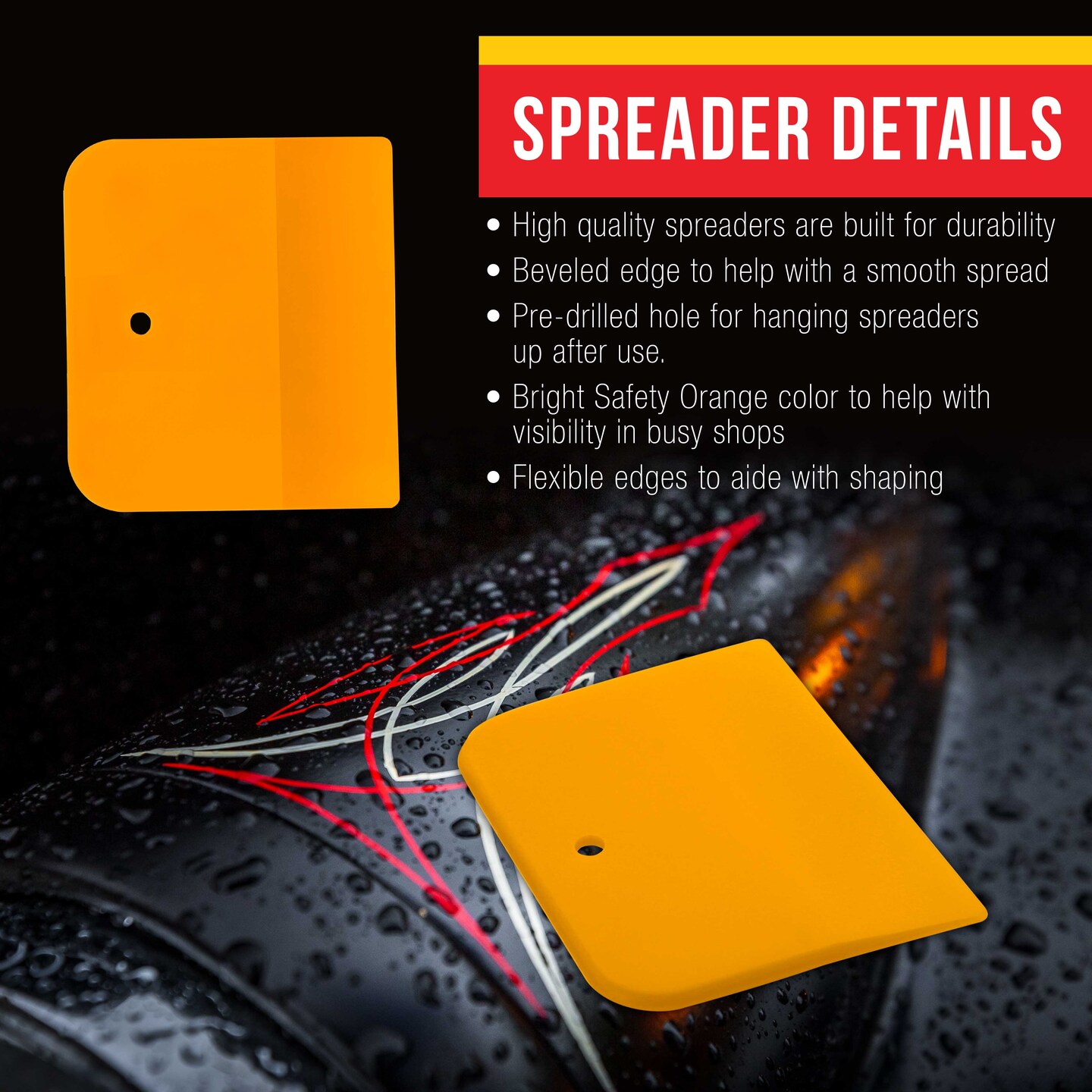 3 Inch Plastic Body Filler Spreader Tools for Automotive Body Fillers (50 Pack), Putties, Glazes, Epoxy Resin, Caulk, Glues - Plastic Spreader Tool