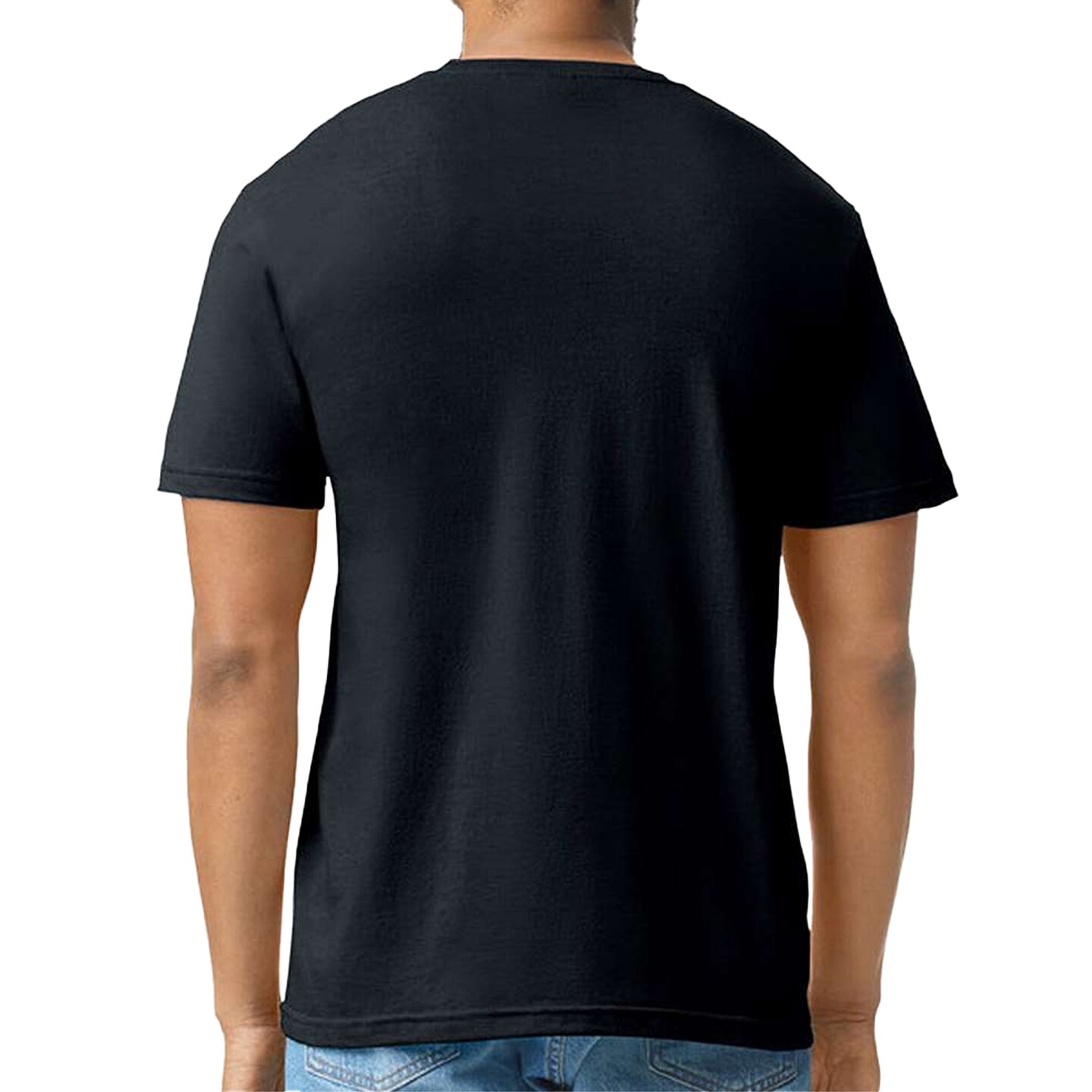 Gildan Black Softstyle CVC Men's T-Shirt, Casual Craft & DIY Project Tee