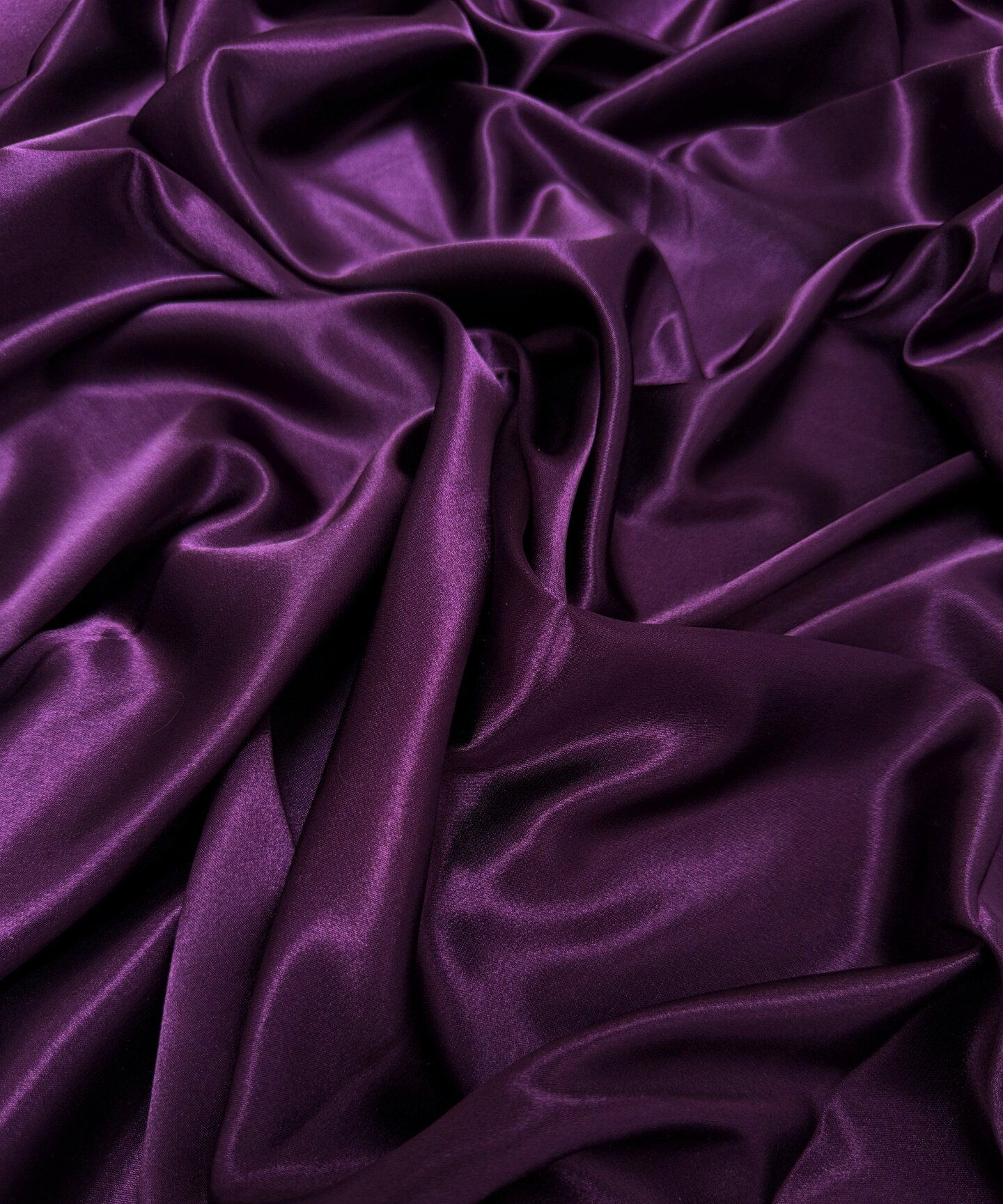 Plum Stretch Charmeuse Satin Fabric by the Yard, 58" Wide Silky Lightweight Satin for Bridesmaid Dresses, Gowns, Lingerie