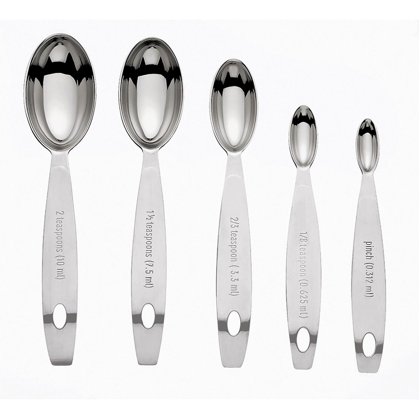 Cuisipro Stainless Steel Odd Size Measuring Spoons, 5 Piece Set