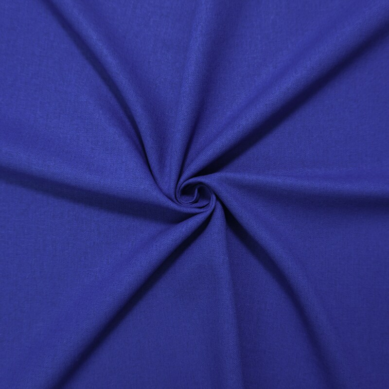 Cobalt Blue Washed Rayon Linen Solid Reorderable Woven Fabric By the Yard