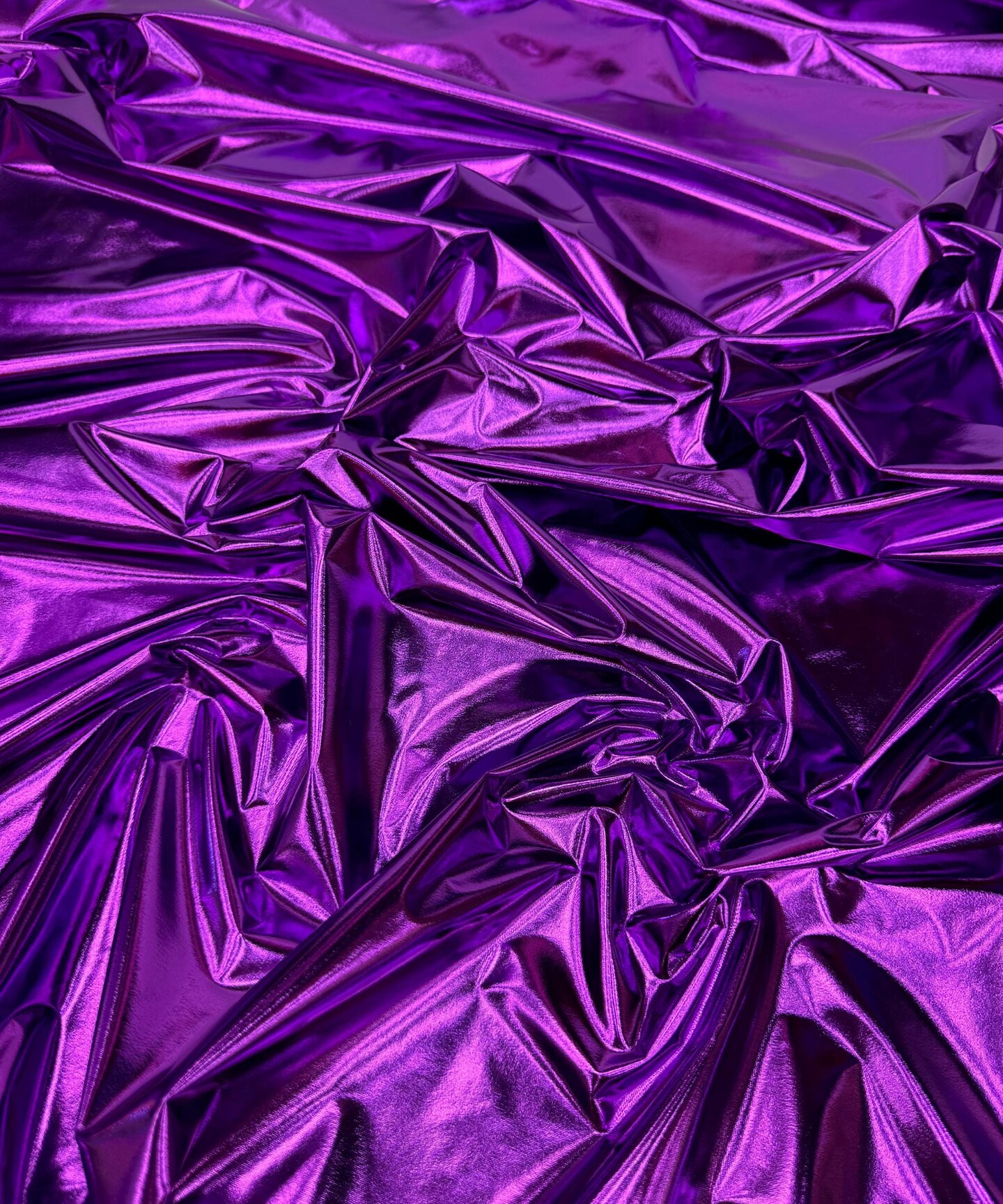 Purple Metallic Gold Foil Lamé Spandex Fabric by the Yard, 60" Wide 4-Way Stretch