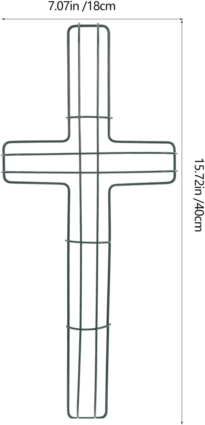 Wire Wreath Frame for Easter, 2Pcs Cross Shaped Wreath Form for Crafts Floral Decorations on Easter, Weddings, Christmas Home Party Celebrations