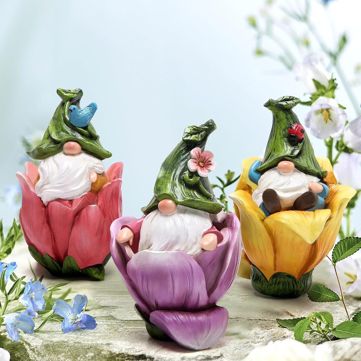 Gnomes Decorations for Home Spring and Summer Decorations Indoor Gnome Statuette