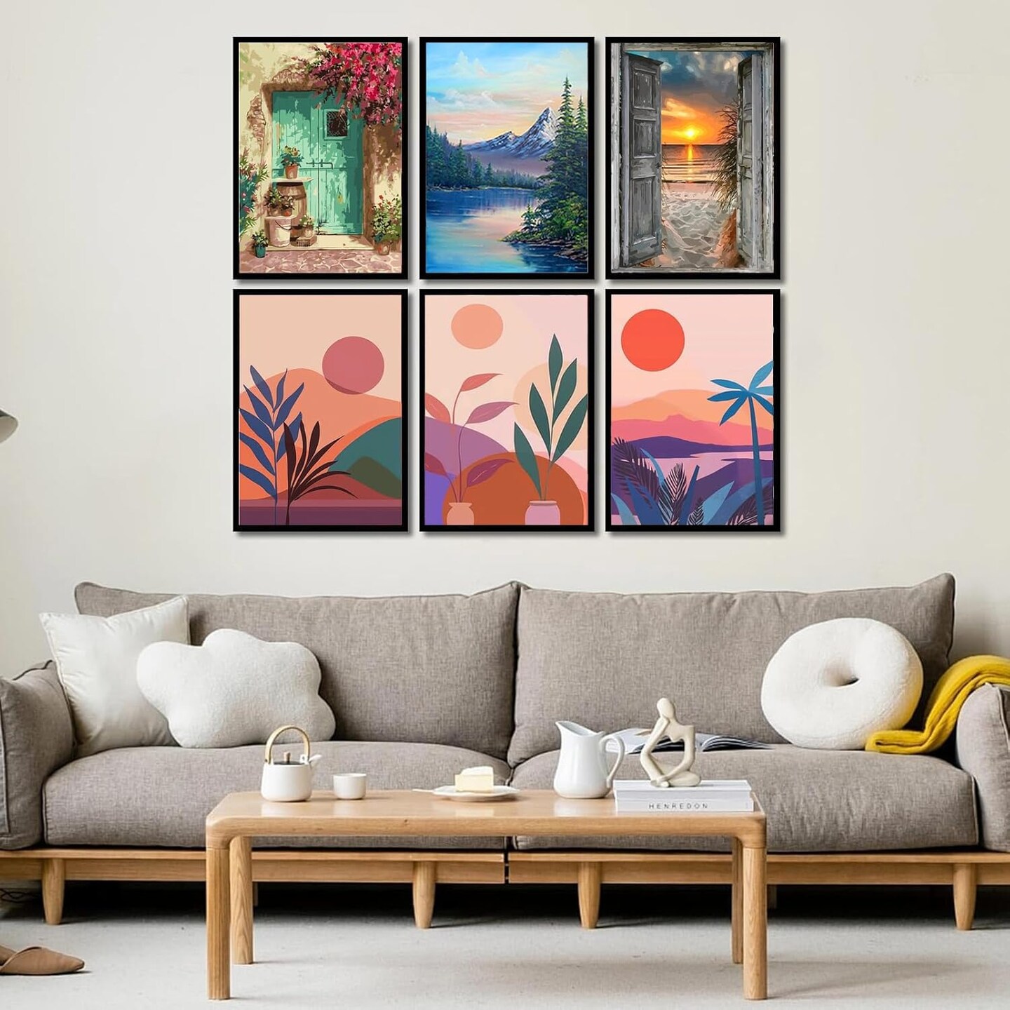 6PCS Landscape Diamond Art Kits
