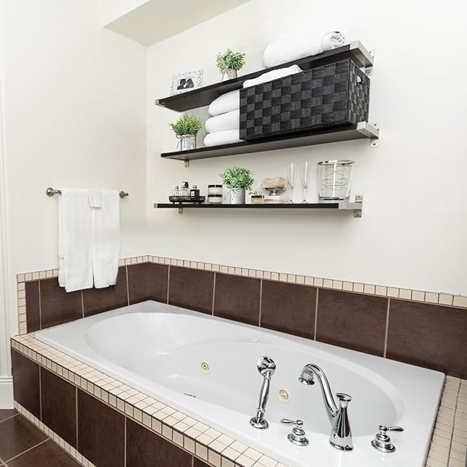 Small Fake Plants in Farmhouse Galvanized Metal Pots 3 Pack Potted Artificial Plant Eucalyptus for Laundry Room Bathroom Shelf Table Decor