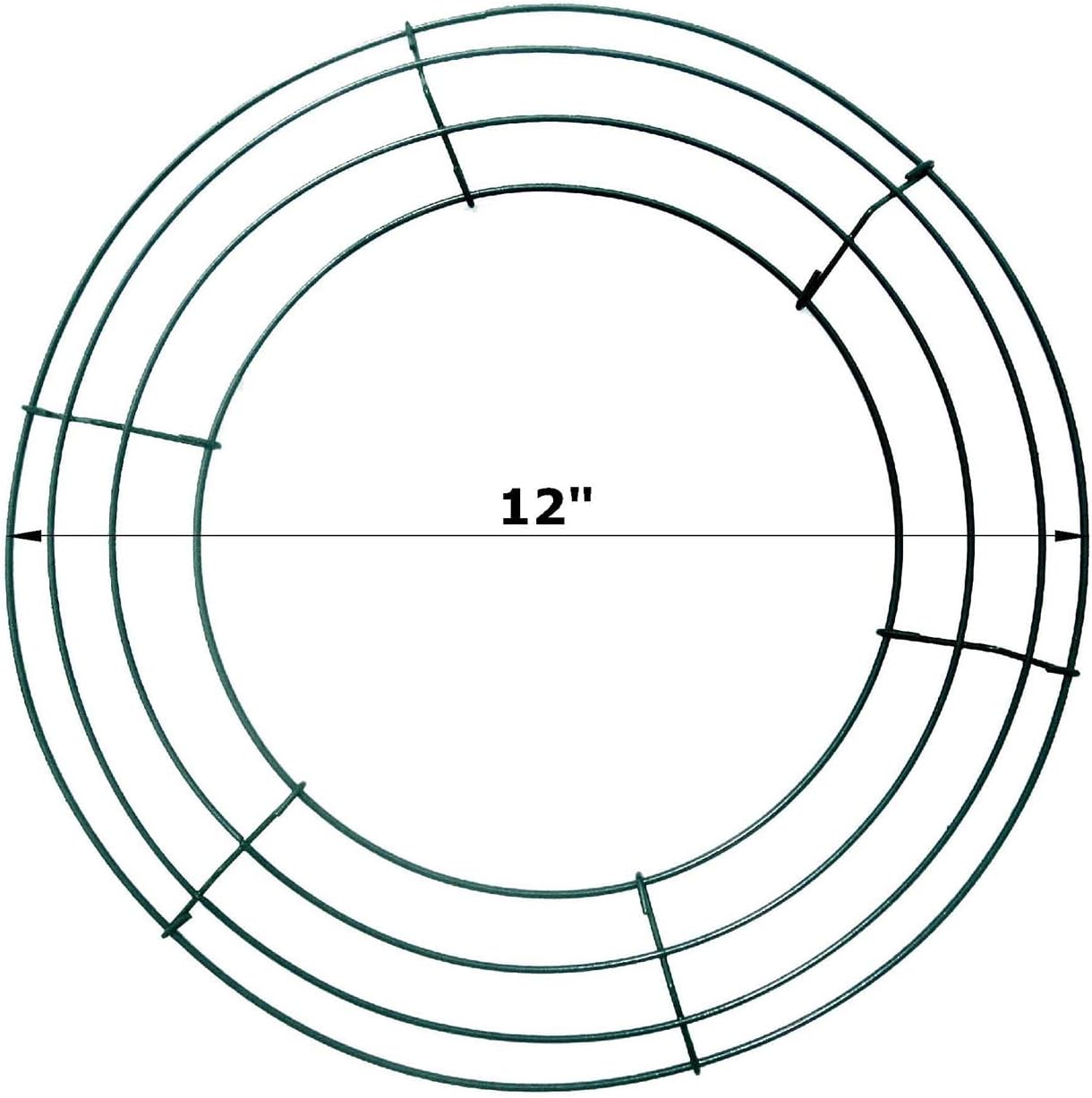 Wire Wreath Frame 12 inch Green, Pack of 10 Wreath Form Wreath Rings for Decor