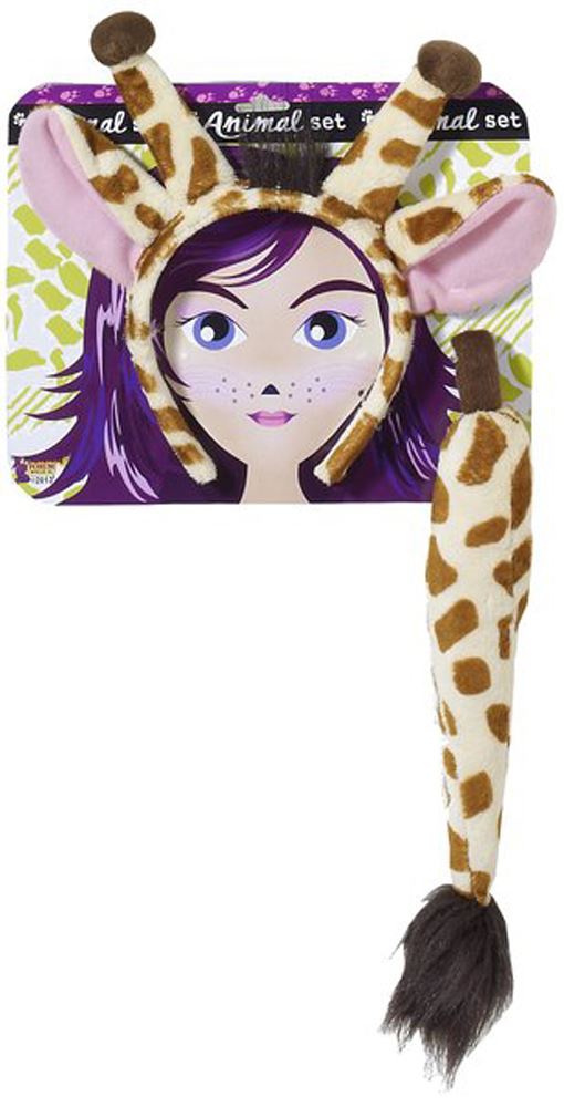 Giraffe Ears &#x26; Tail Costume Accessory Kit