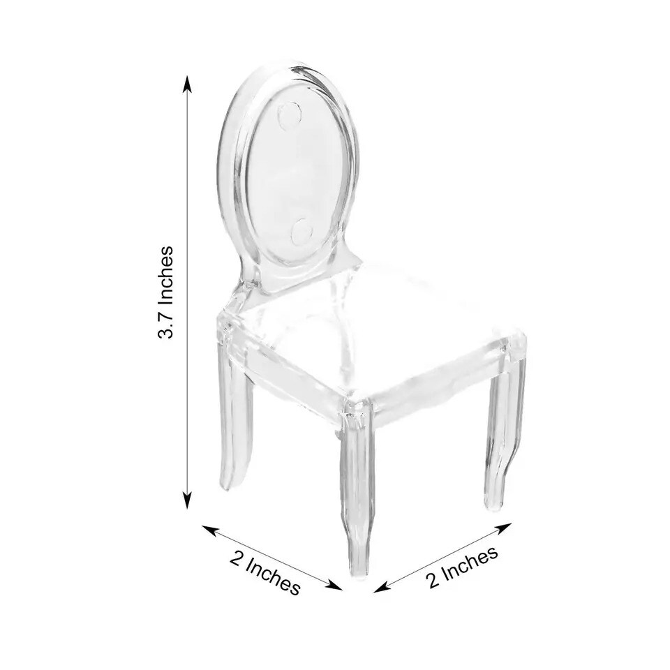 12 Mini Chair 4" Wedding Party Favor Gift Holders Wedding Events Decorations
