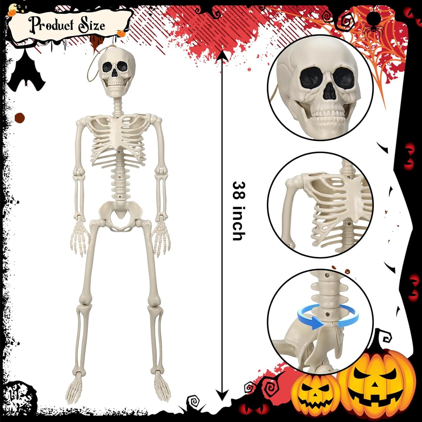 Posable Halloween Skeleton Decorations