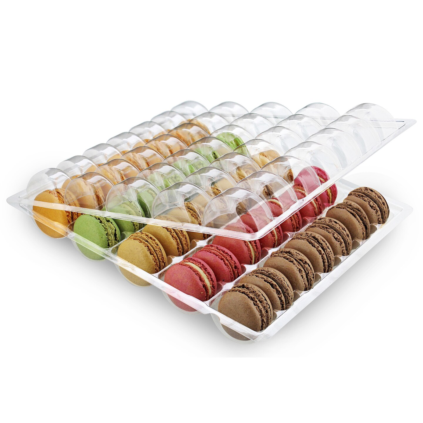 Spec101 Macaron Boxes Packaging Tray 10pk Plastic Macaron Box Container Display