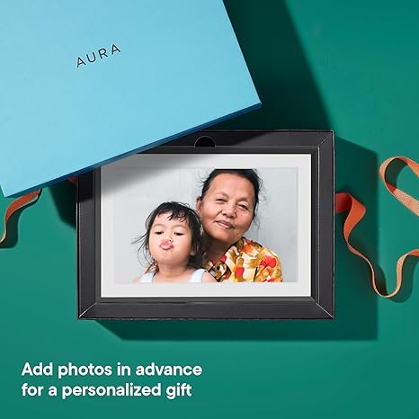 Digital Picture Frame - 10.1" HD Mat Display | Wirecutter's Best Digital Frame for Gifting - Send Photos Directly from Your Phone from Anywhere | Quick & Easy Setup Over WiFi - Free App | Black