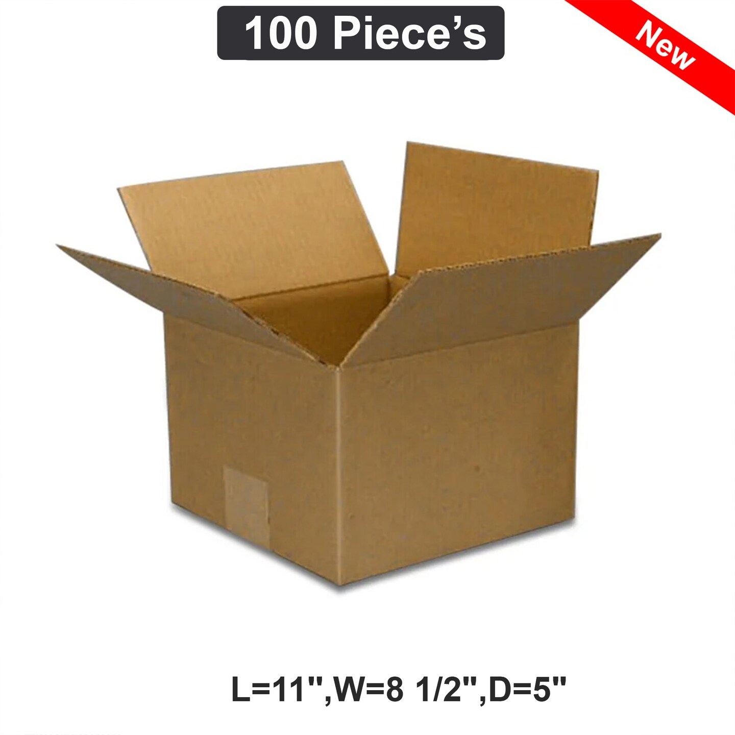 Durable 11x8.5x5 Inch Cardboard Box Perfect for Documents, Clothing & Electronics