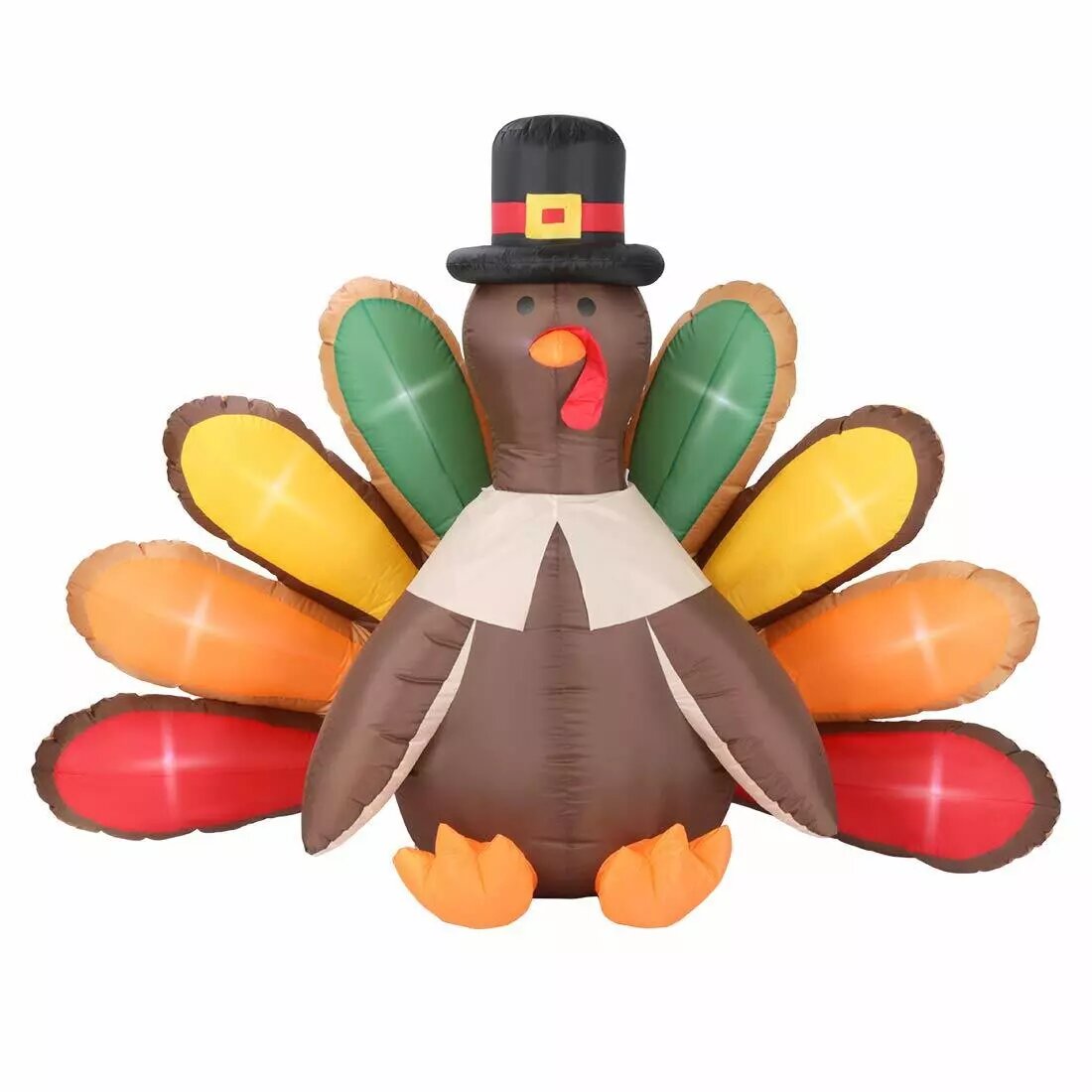 Kitcheniva 5ft Inflatable Turkey LED Lighted Airblown Thanksgiving Outdoor Yard Decoration
