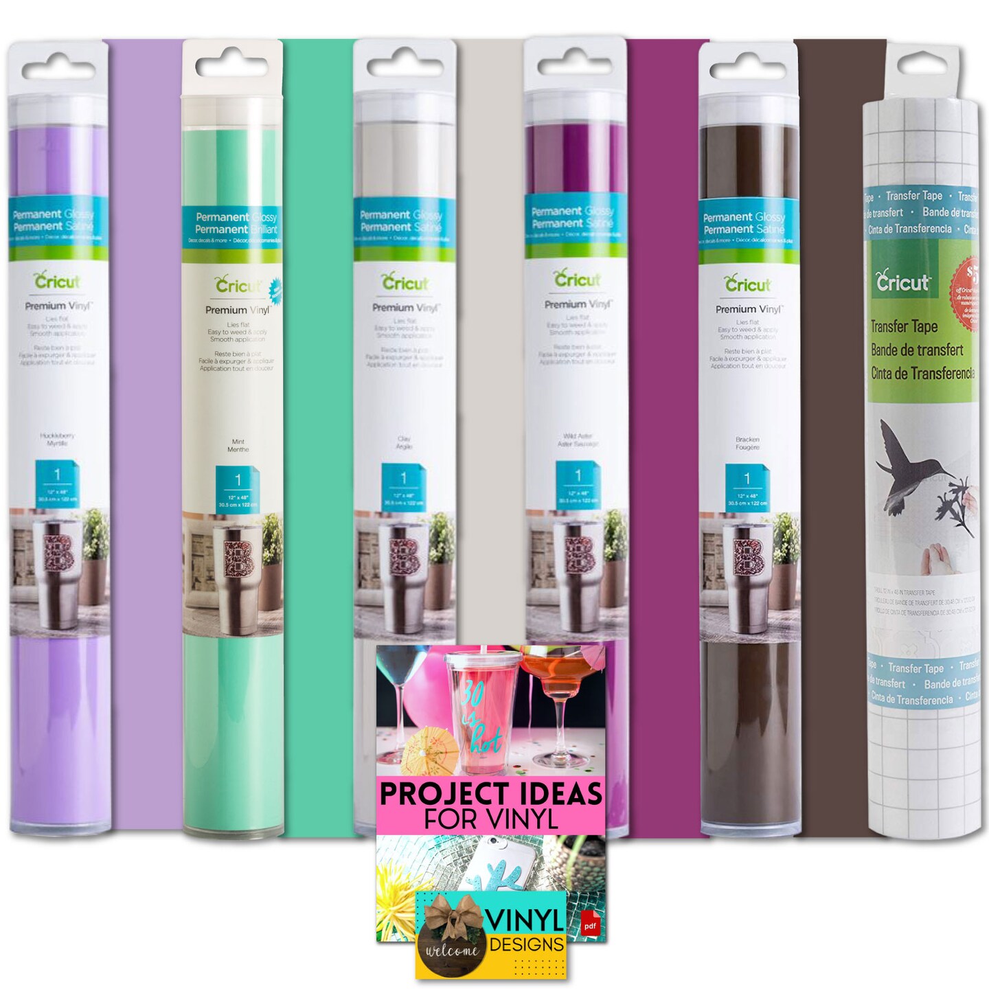 Cricut Permanent Vinyl Blau – 12 X 48 Zoll, Für Heimdekoration, Aufkleber & DIY-Projekte