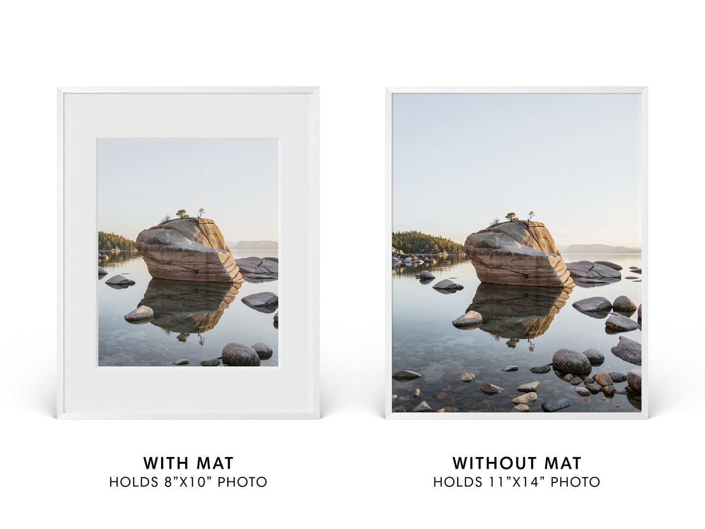 Haus and Hues Aluminum Glass and Matted Picture Frame
