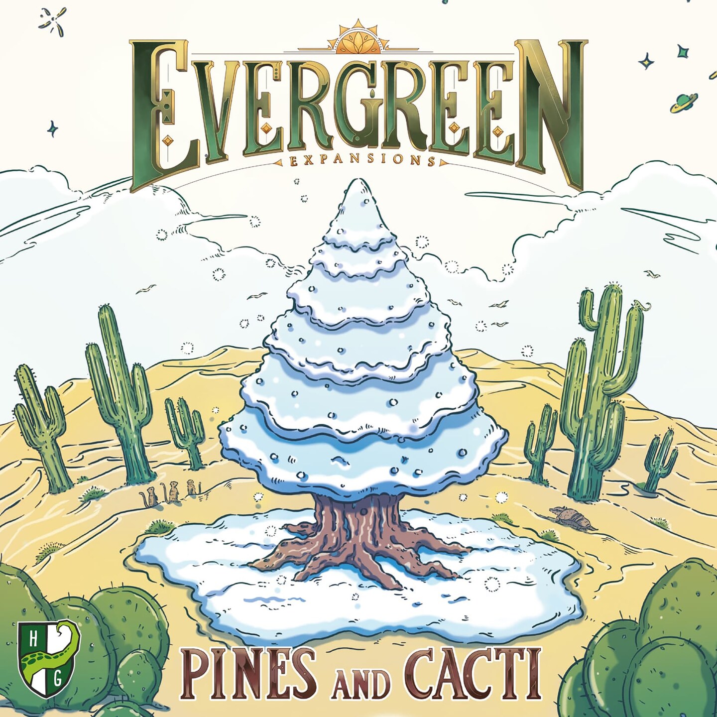 Evergreen: Pines and Cacti Expansion for Tree Growing Abstract Strategy Board Game - Set of 2 Modular Expansions