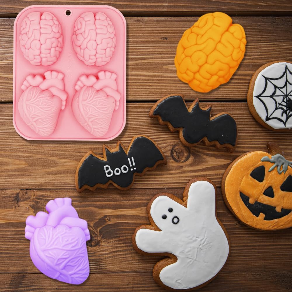 Human Brain Heart Silicone Molds