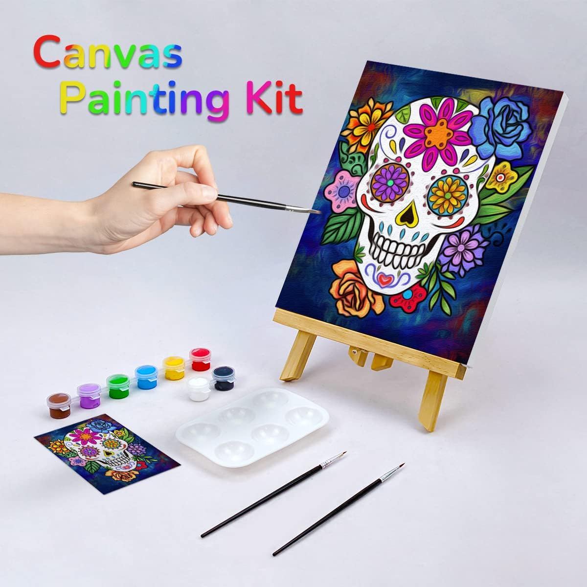 Canvas Painting Kit Pre Drawn Canvas for Painting for Adults Mexican Fiesta