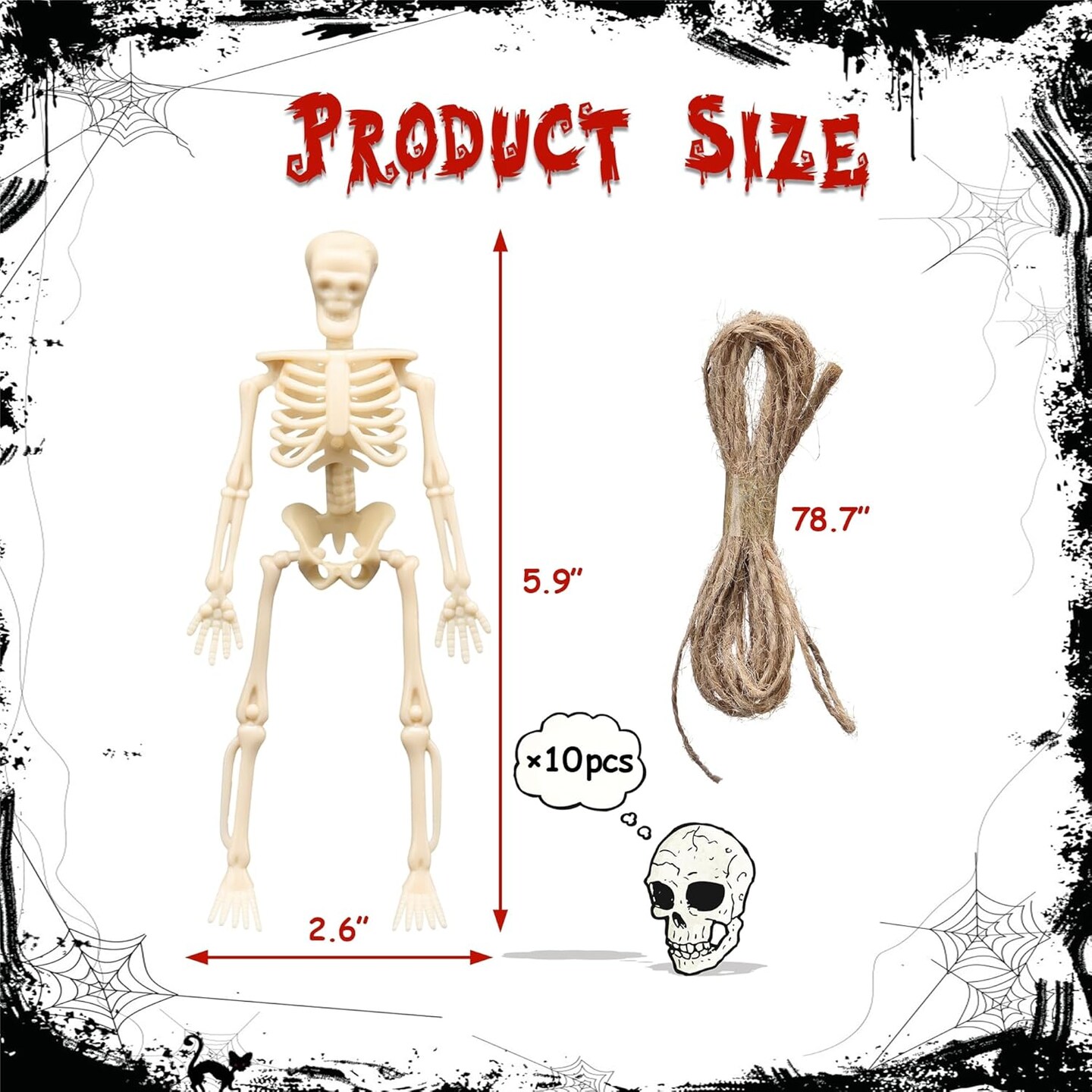 Mini Skeleton Halloween Decor