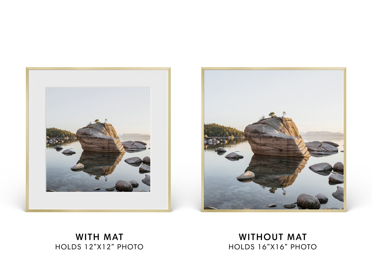 Haus and Hues Aluminum Glass and Matted Picture Frame