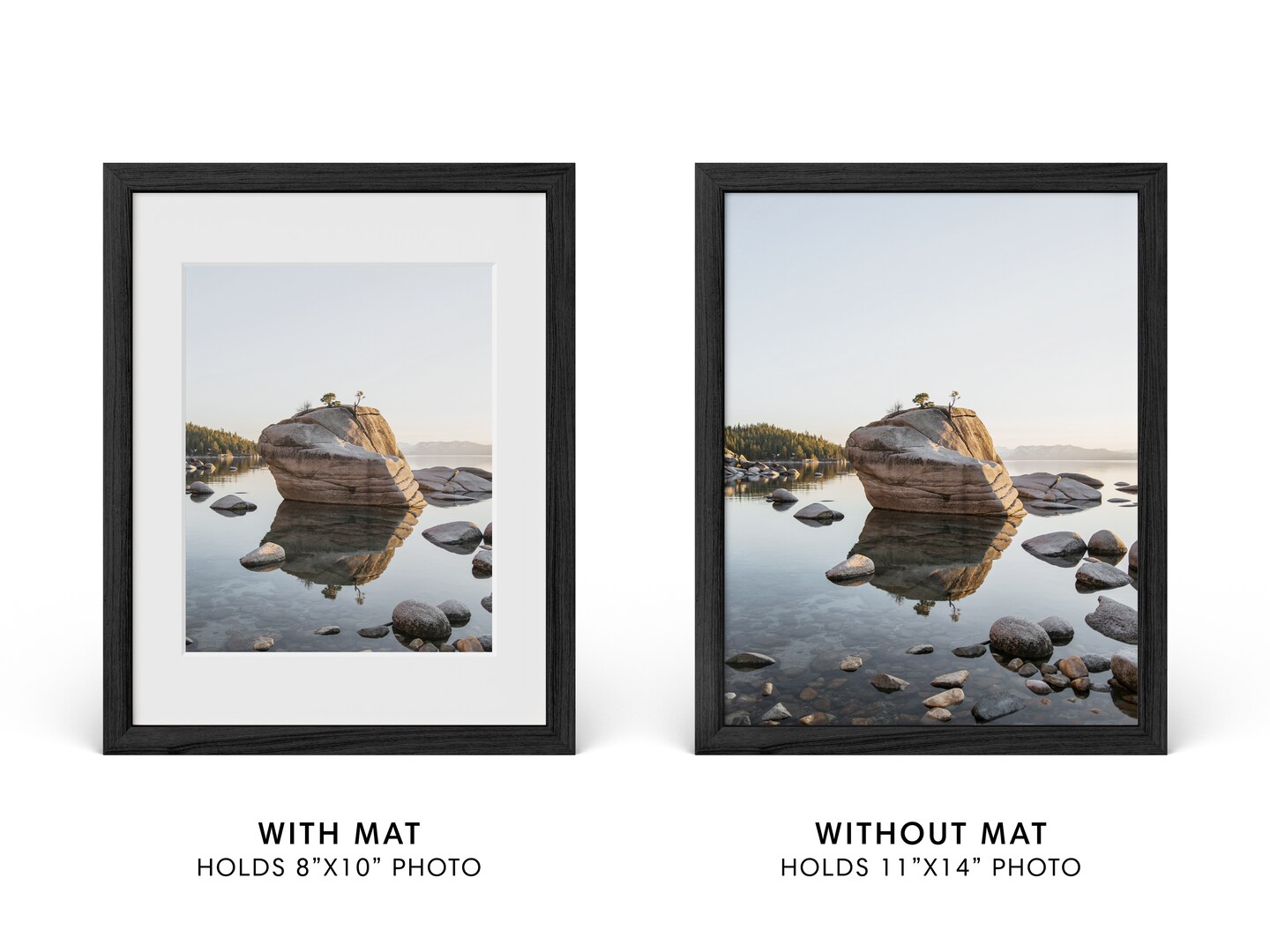Haus and Hues Oak Wood Picture Frames Matted with Real Glass