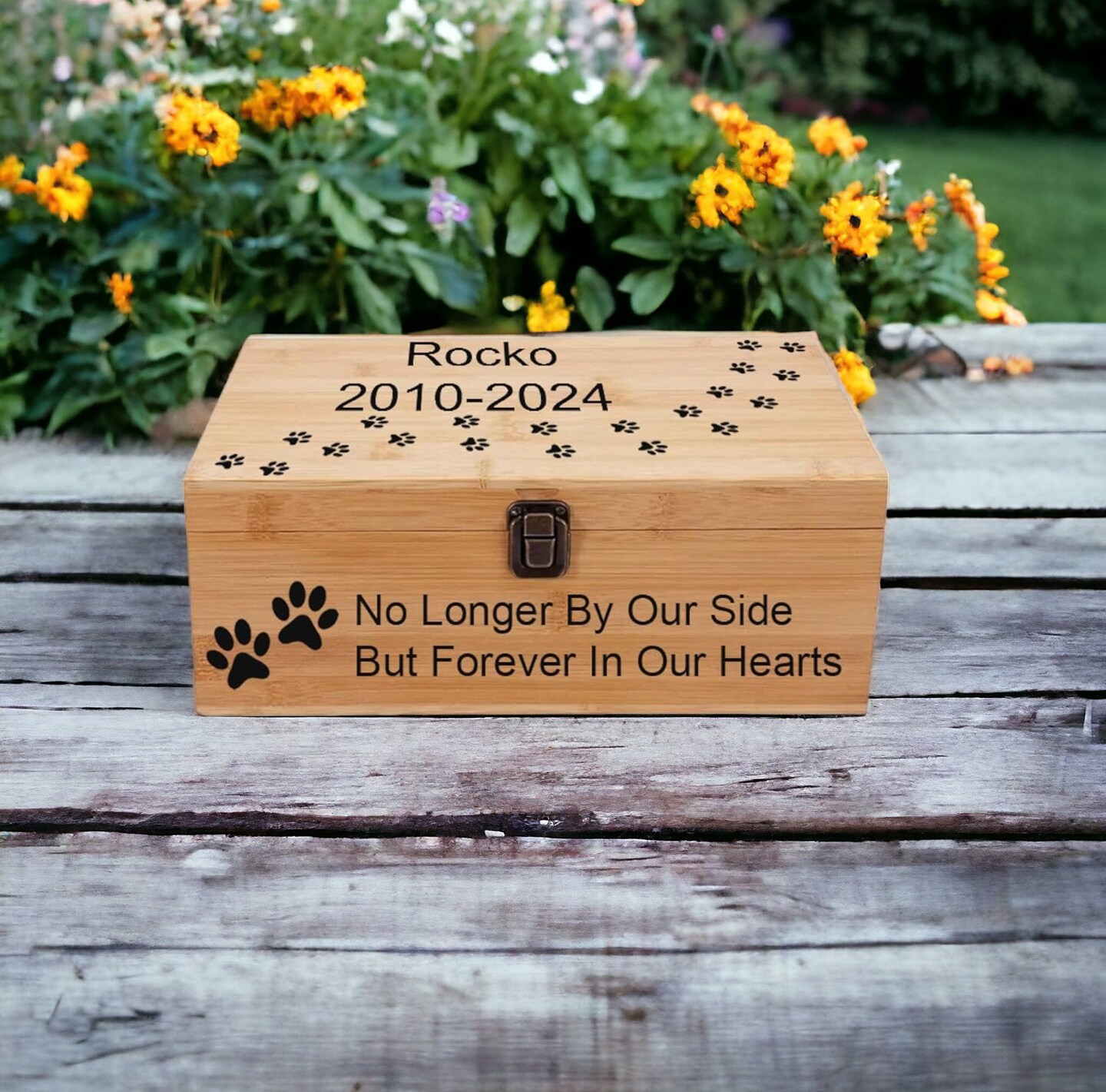 Personalized Pet Memory Box - Custom Pet Keepsake Box