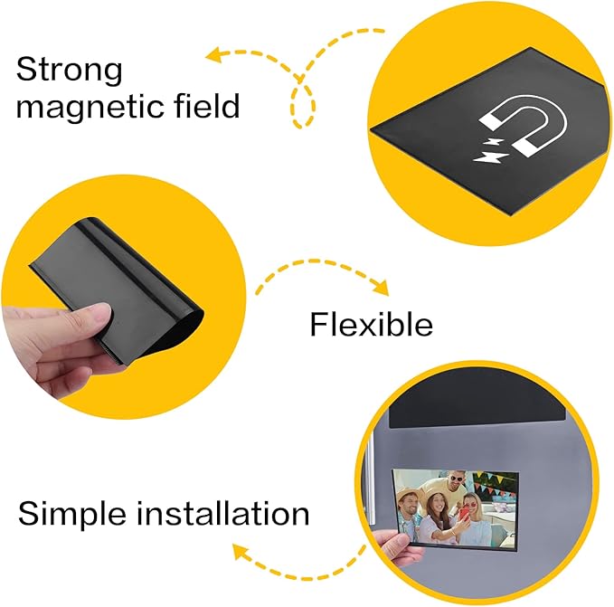30 Pcs Magnetic picture frames for refrigerator 4x6-Magnetic photo frames,Black