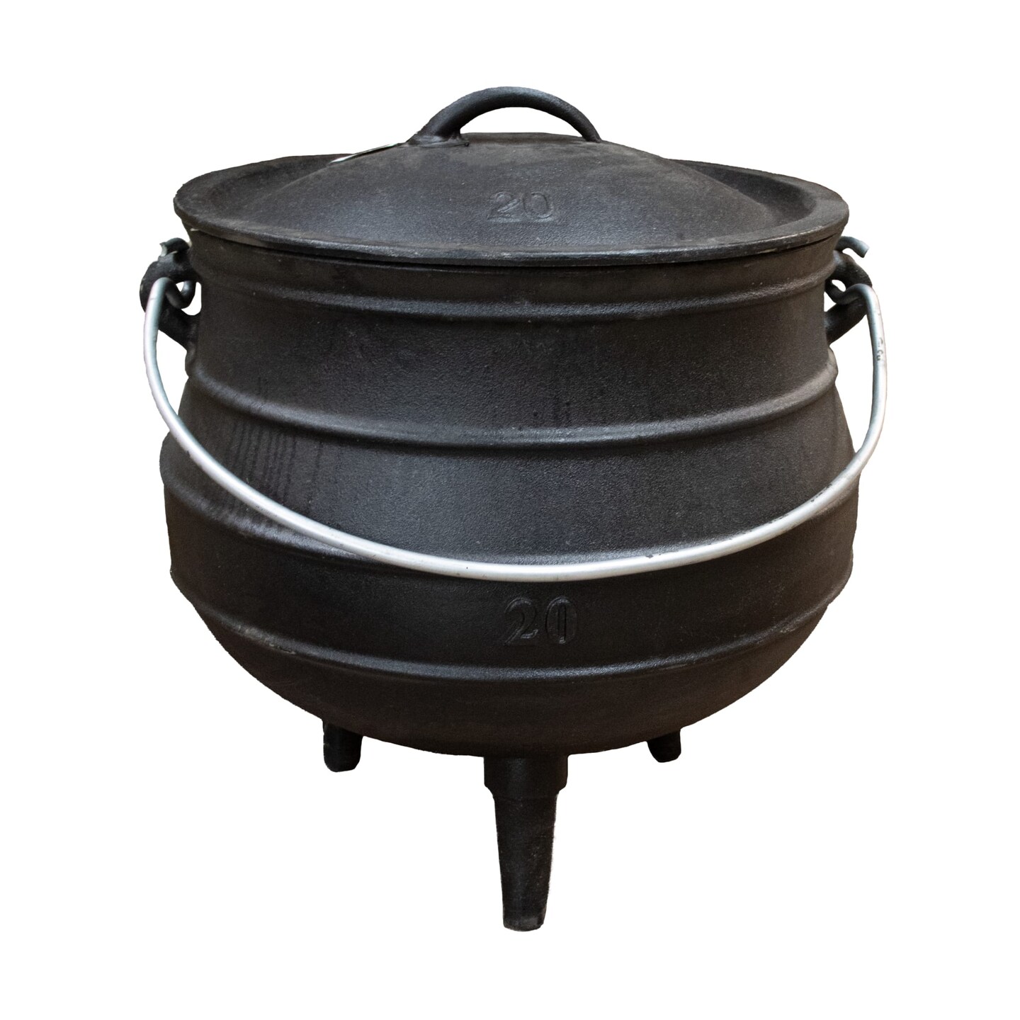 Lehman's Campfire Cooking Kettle Pot - Cast Iron Potjie Dutch Oven with 3 Legs and Lid