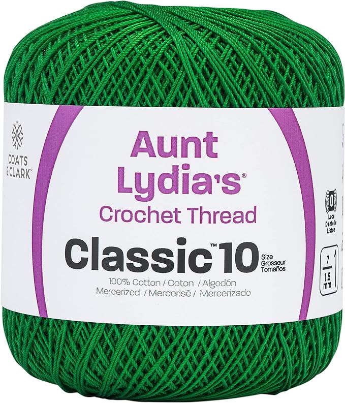 Coats &#x26; Clark Aunt Lydia&#x27;s Crochet Thread Cotton Classic 10-6 Skein Assortment (Ocean)