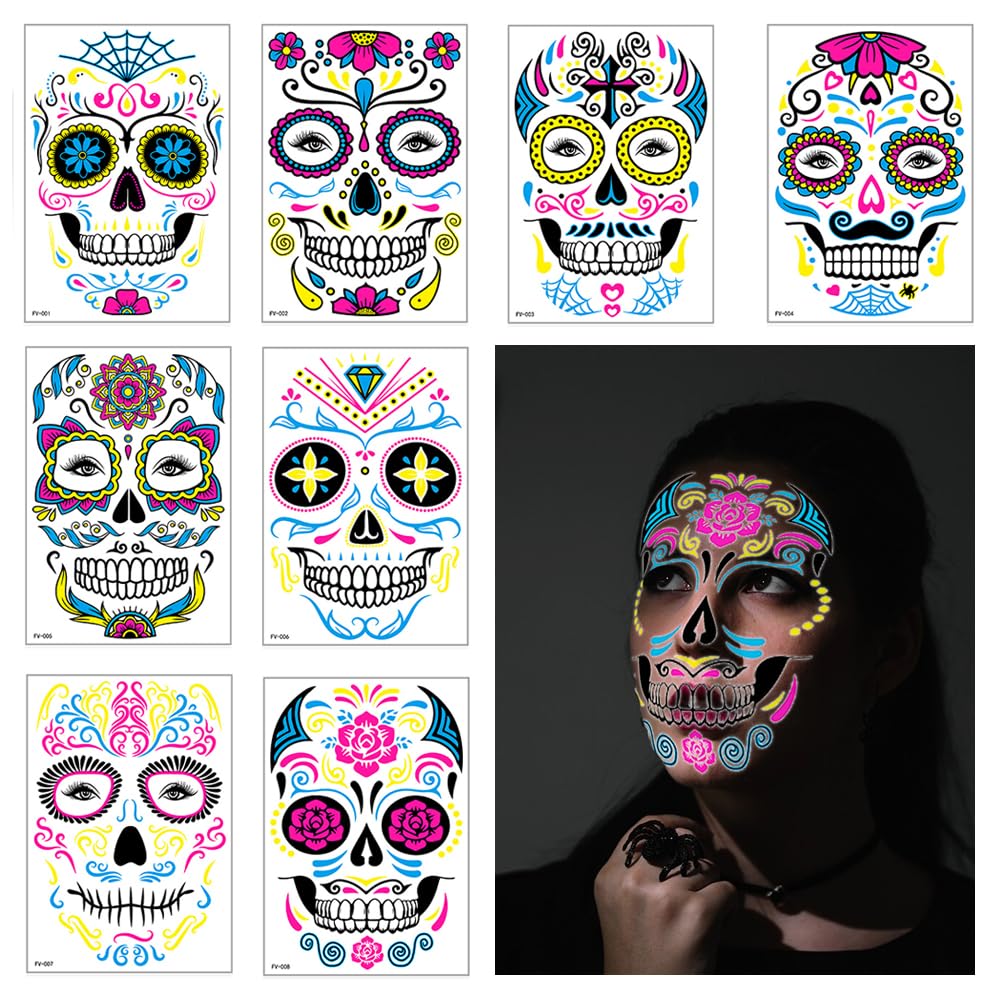Day of The Dead Temporary Tattoos
