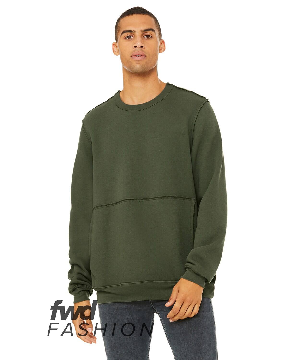 Bella + Canvas&#xAE; FWD Fashion Unisex Raw Seam Crewneck Pullover