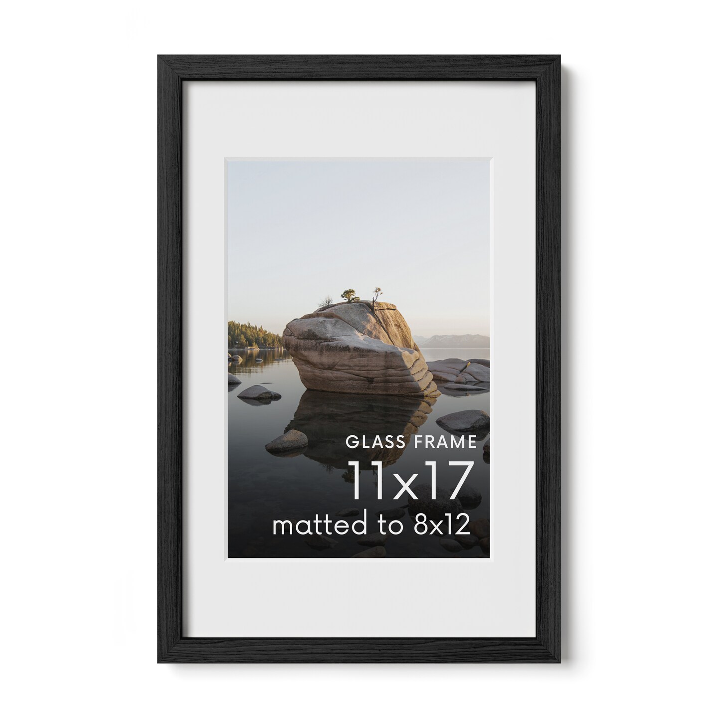 Haus and Hues Oak Wood Picture Frames Matted with Real Glass
