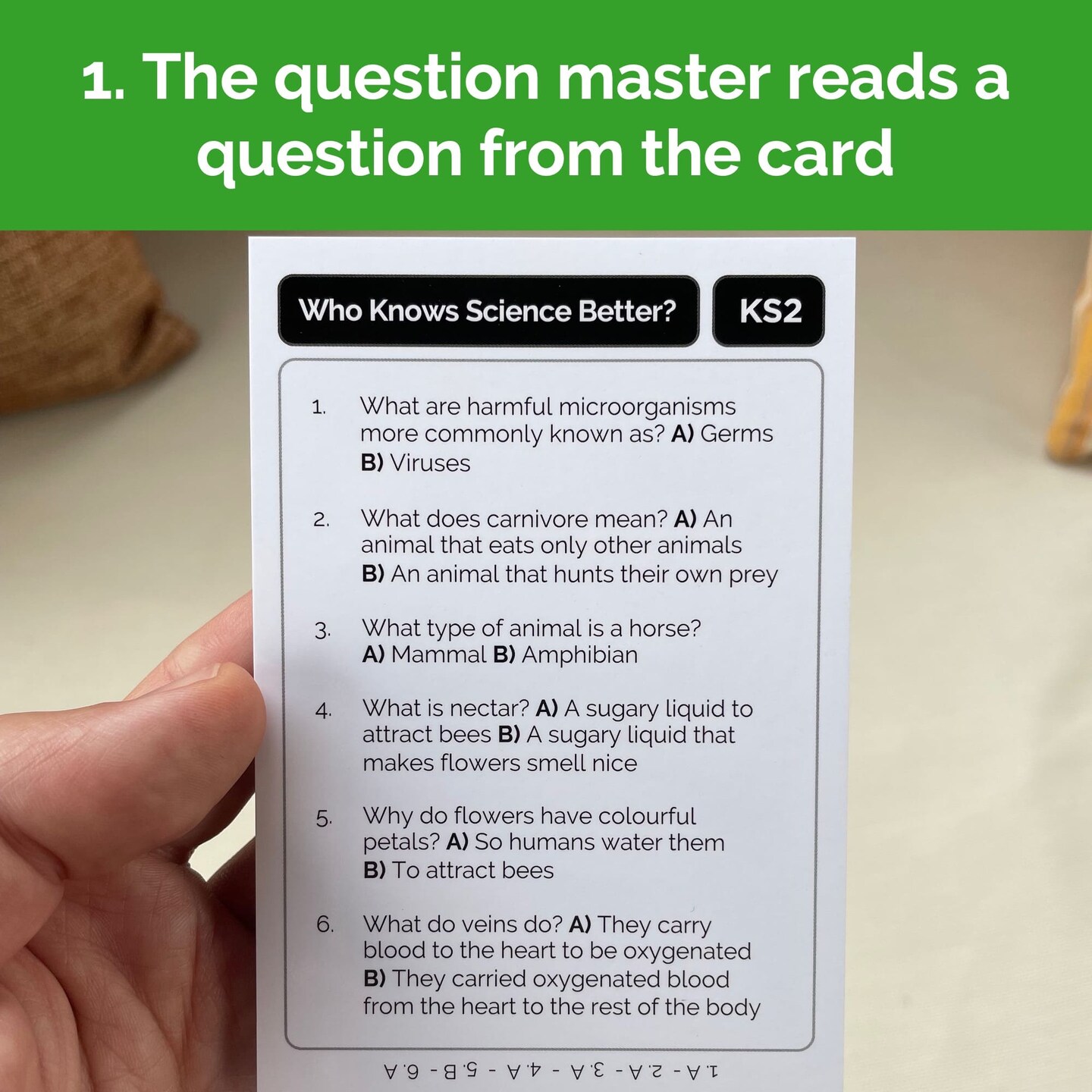 QUOKKA Who Knows Science Better - Learning Family Trivia Games for Kids Ages 5-7 - 500 Educational Questions | Set Up in 1 Min | 2+ Players - Science Learning Games - Learning Games for Kids Ages 8-12
