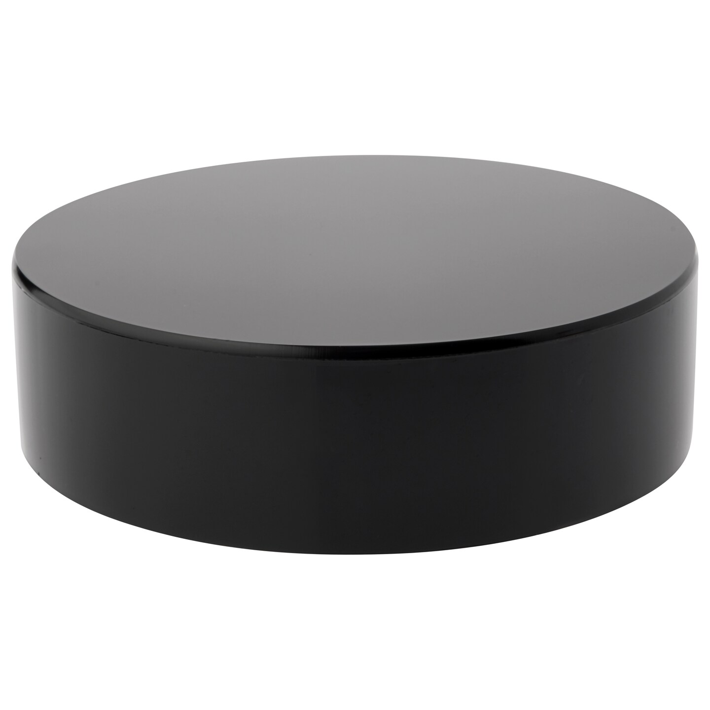 Plymor Black Acrylic Round Cylinder Display Riser, 2 inches (Height) x 7 inches (Depth)