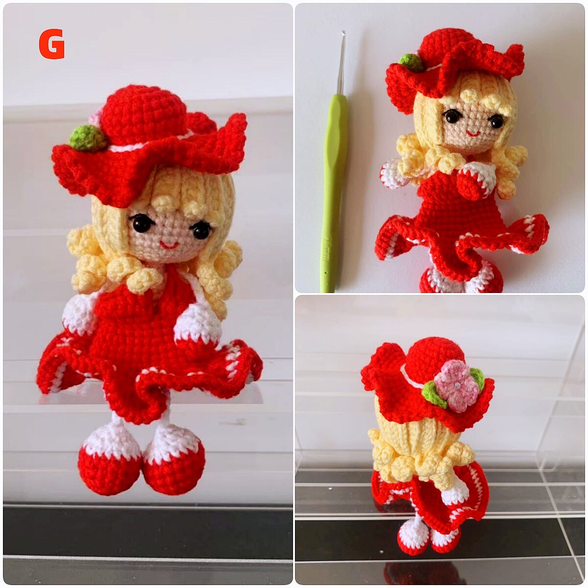 Amigurumi Colorful Smiley Hanging Dolls Perfect for Rearview