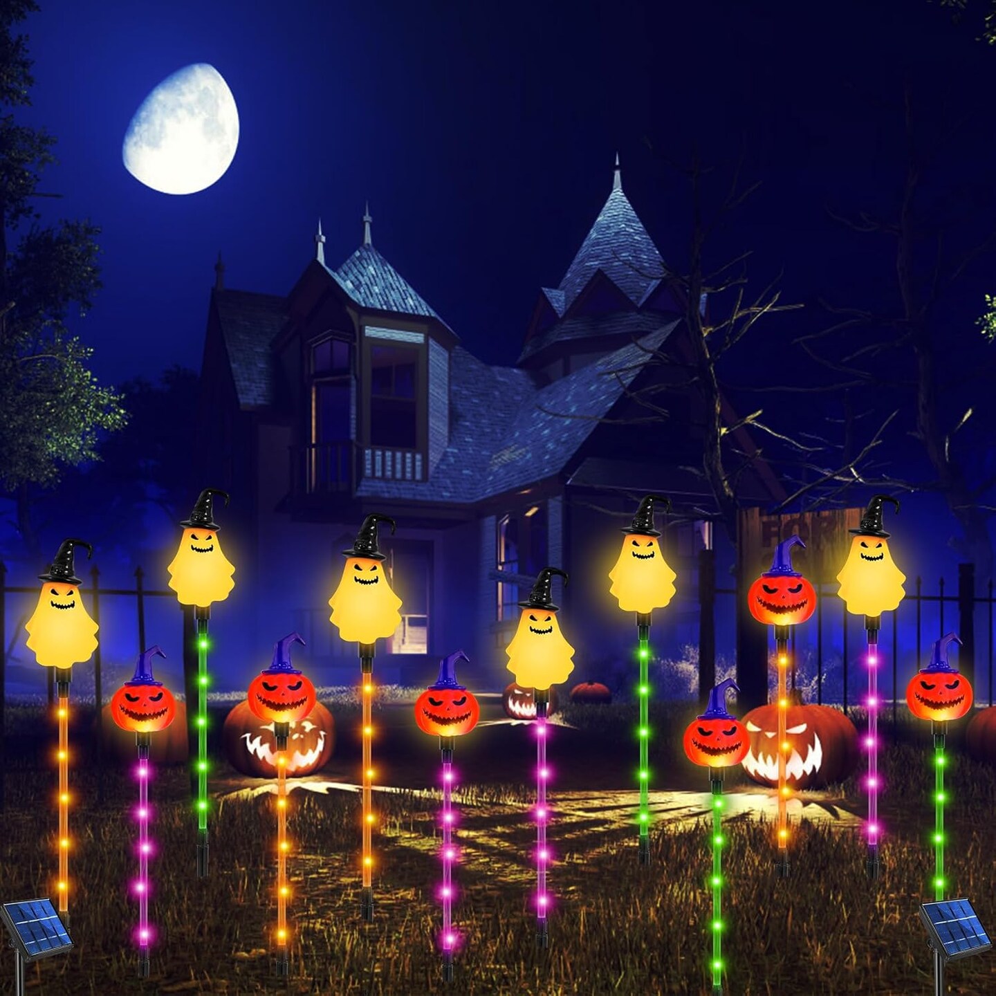 Halloween Pumpkin Pathway Solar Lights