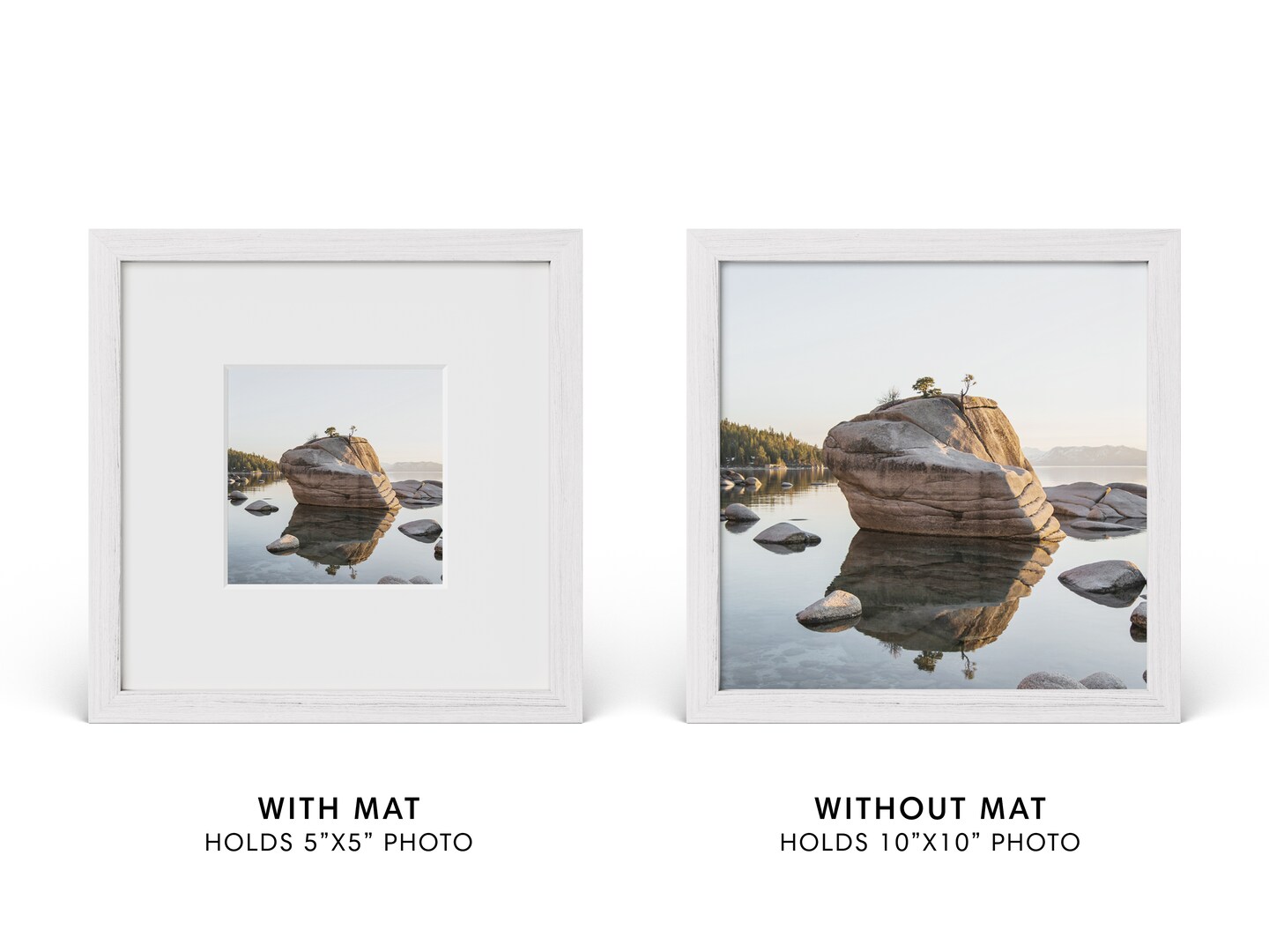 Haus and Hues Oak Wood Picture Frames Matted with Real Glass