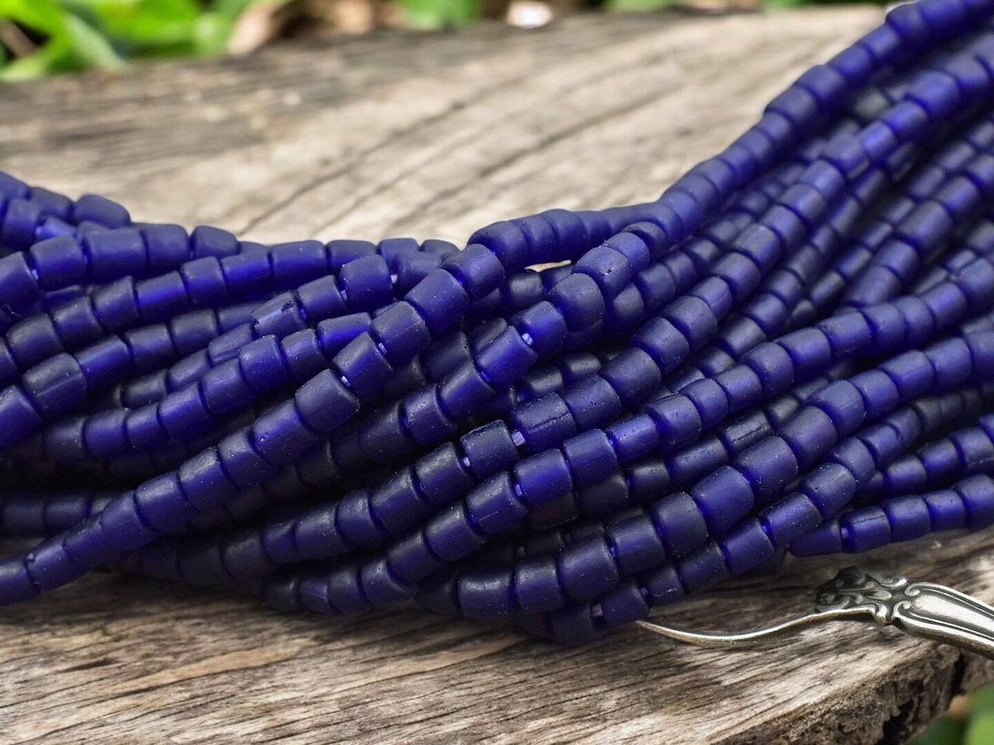 Cobalt Java Glass Beads - Indonesian Glass