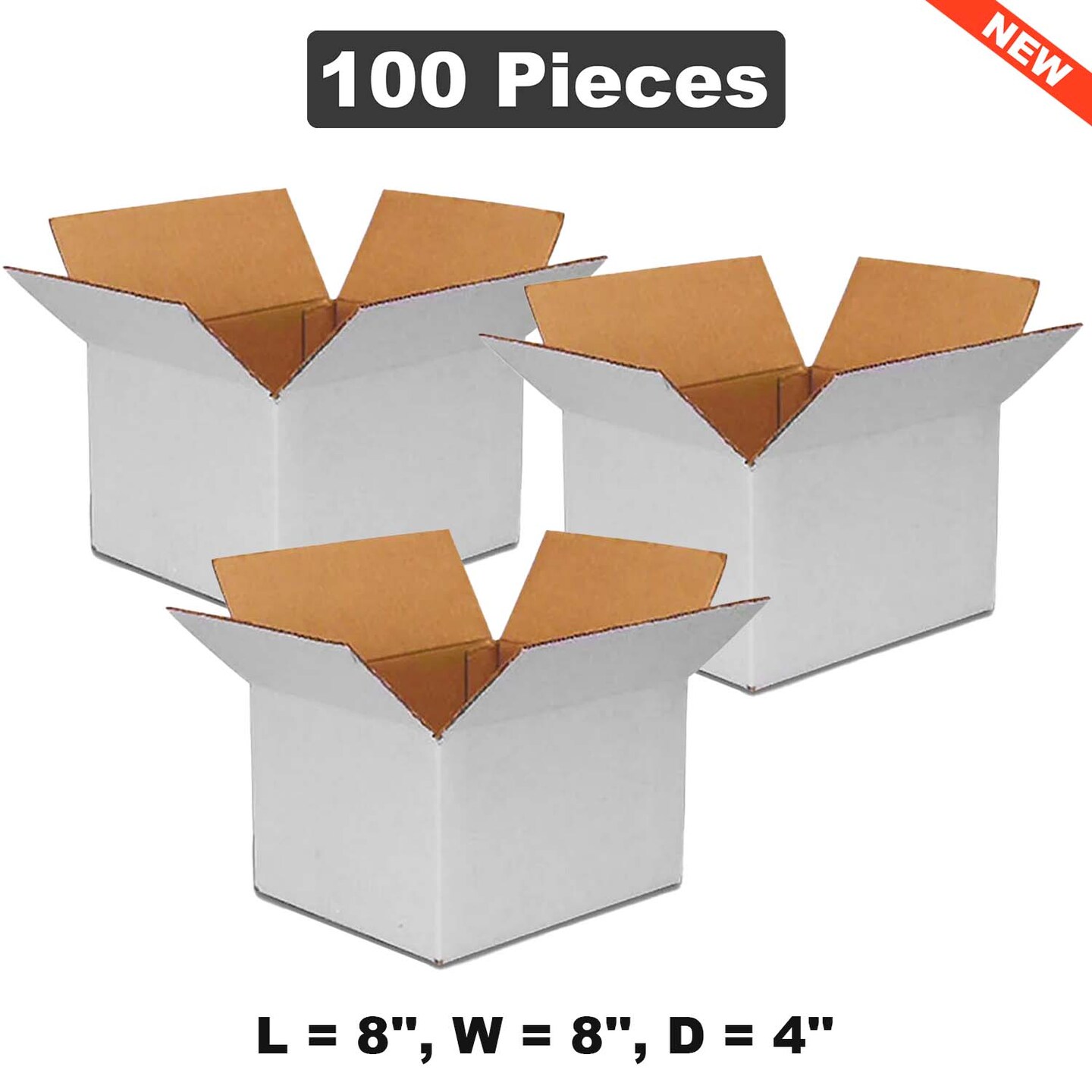 8" x 8" x 4" Corrugated Boxes Reliable Packaging for Your Needs