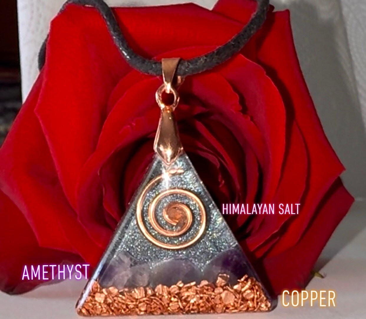 Quartz Crystals Copper Orgone Pyramid EMF Protection Healing