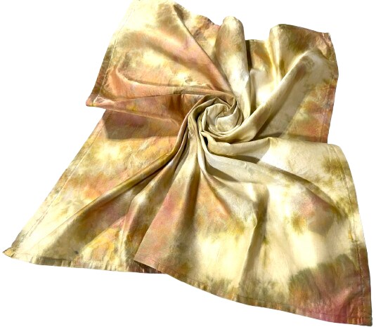 Online Sunflower silk scarf hand painted Yellow and grey Square silk scarf women