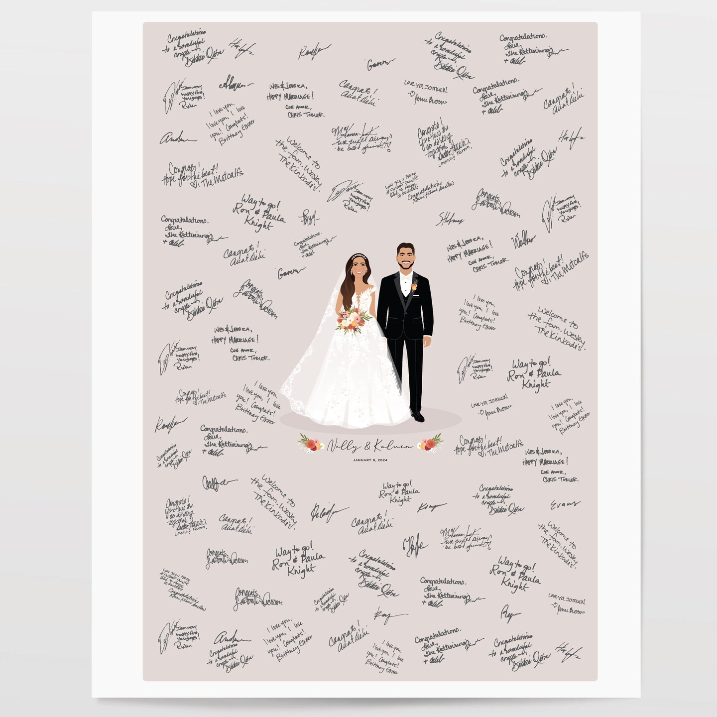 Custom wedding portrait alternative guestbook MakerPlace by Michaels