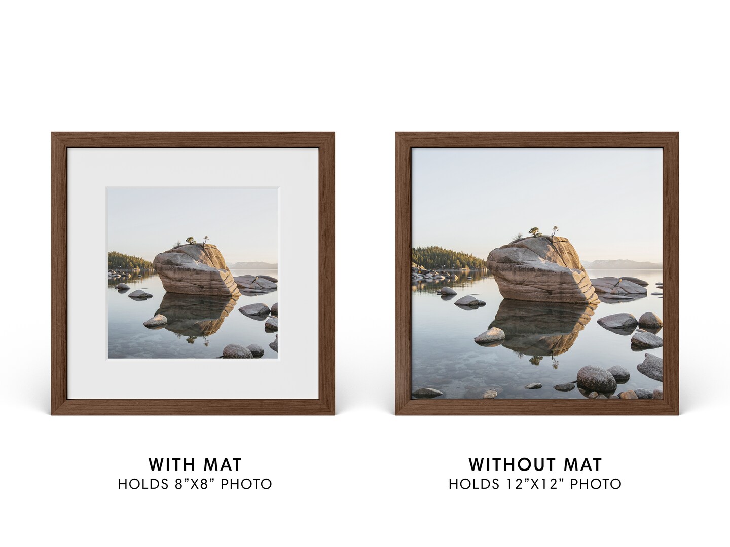 Haus and Hues Oak Wood Picture Frames Matted with Real Glass