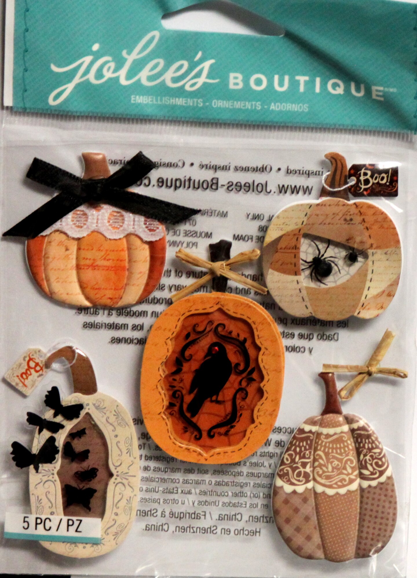 Jolee&#x27;s Boutique Vintage Pumpkins Dimensional Stickers