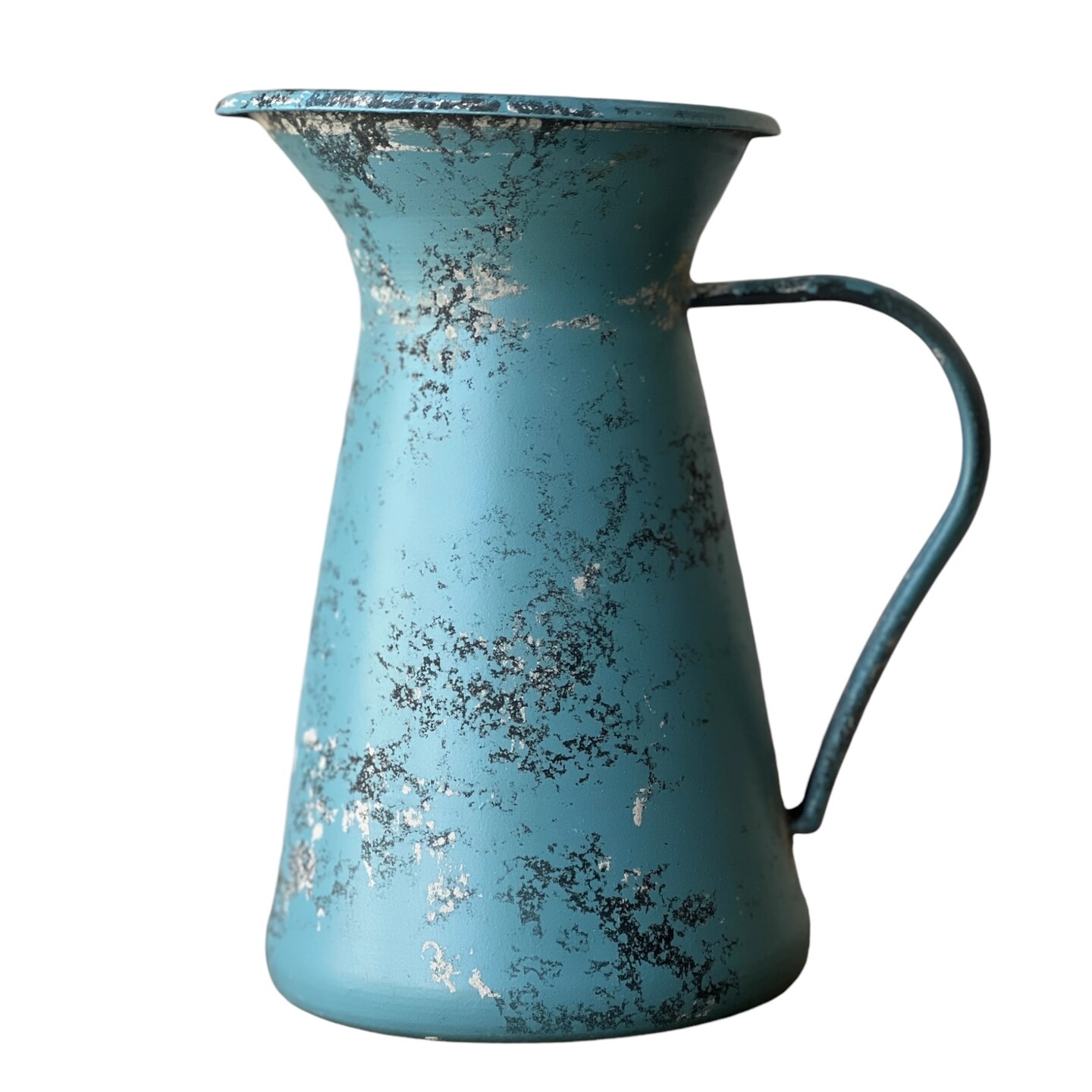 Blue Decorative Pitcher - Rustic Tabletop Decor - Holiday Tree