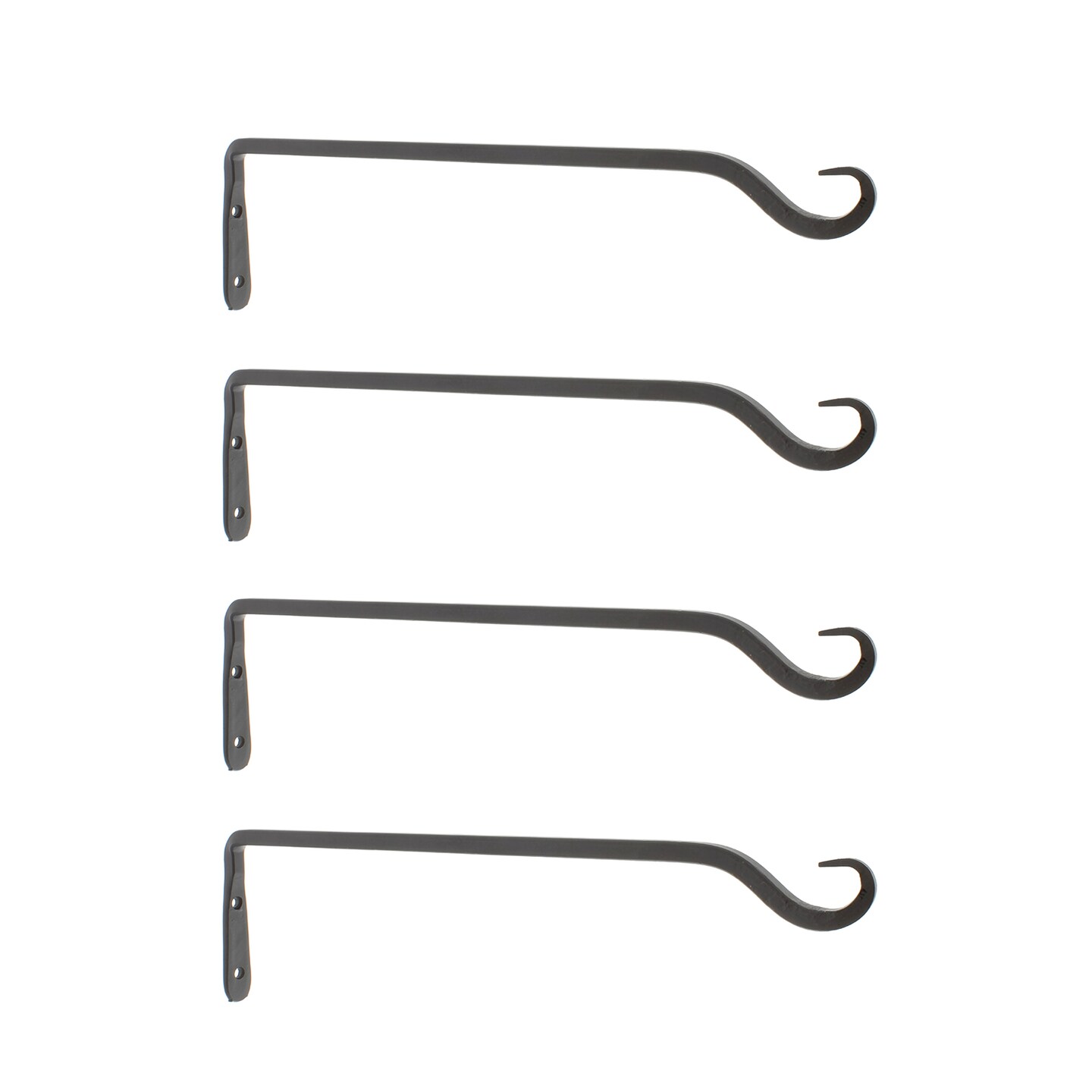 7Penn Black Hanging Plant Bracket, Straight 15in Plant Hook Wall Plant Hanger, Windchime Hanger, Bird Feeder Hook