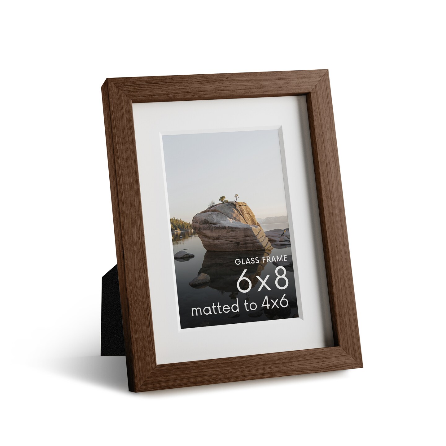 Haus and Hues Oak Wood Picture Frames Matted with Real Glass