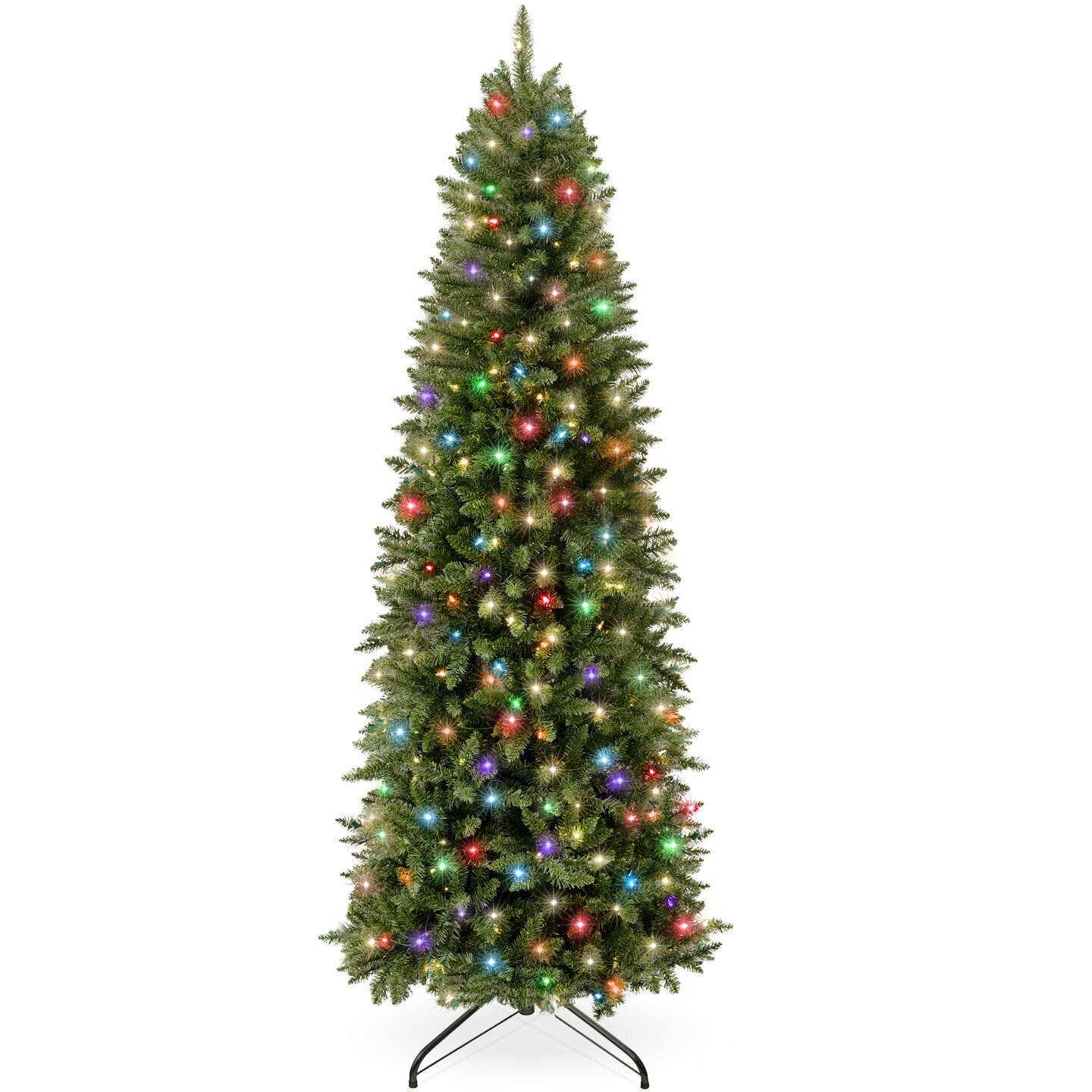 Best Choice Products Prelit Pencil Christmas Tree, Spruce Style Holiday D&#xE9;cor w/ 2-in-1 LED Lights