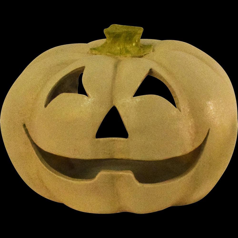 12.5 inch Dia Halloween Tabletop Jack O Lantern Light Orange